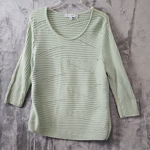 David Brooks Vintage Women's Sz XL Green Sweater